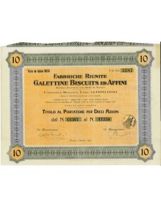 1925 - FABBRICHE RIUNITE GALETTINE BISCUITS ED AFFINI