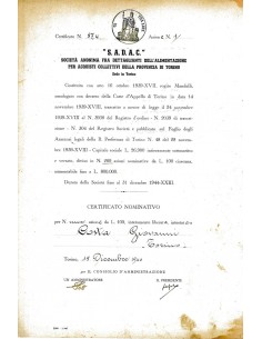 1940 - S.A.D.A.C. - SOC. AN. FRA DETTAGLIANTI...