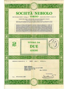 1960 - NEBIOLO SOC. - TORINO