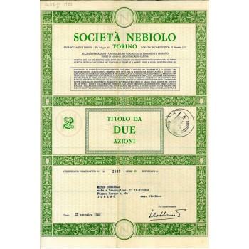 1960 - NEBIOLO SOC. - TORINO