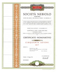 1966 - NEBIOLO SOC. - TORINO (50 AZIONI)