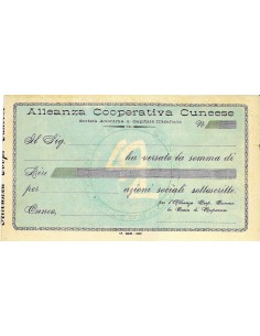 1920 - ALLEANZA COOPERATIVA CUNEESE