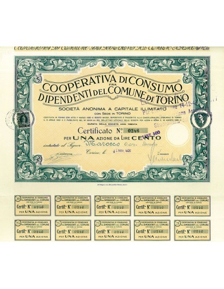 1956 - COOP. DI CONSUMO FRA DIPENDENTI DEL COMUNE DI TORINO