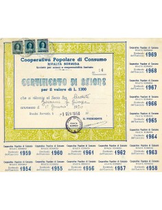 1950 - POPOLARE DI CONSUMO RIVALTA BORMIDA COOP. (AZIONE...