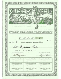 1931 - CIAO PAIS COOPERATIVA - SEDE IN TORINO
