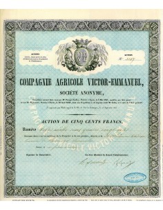1849 - COMPAGNIE AGRICOLE VICTOR - EMMANUEL