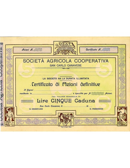 1930 - AGRICOLA COOPERATIVA SAN CARLO CANAVESE SOC.