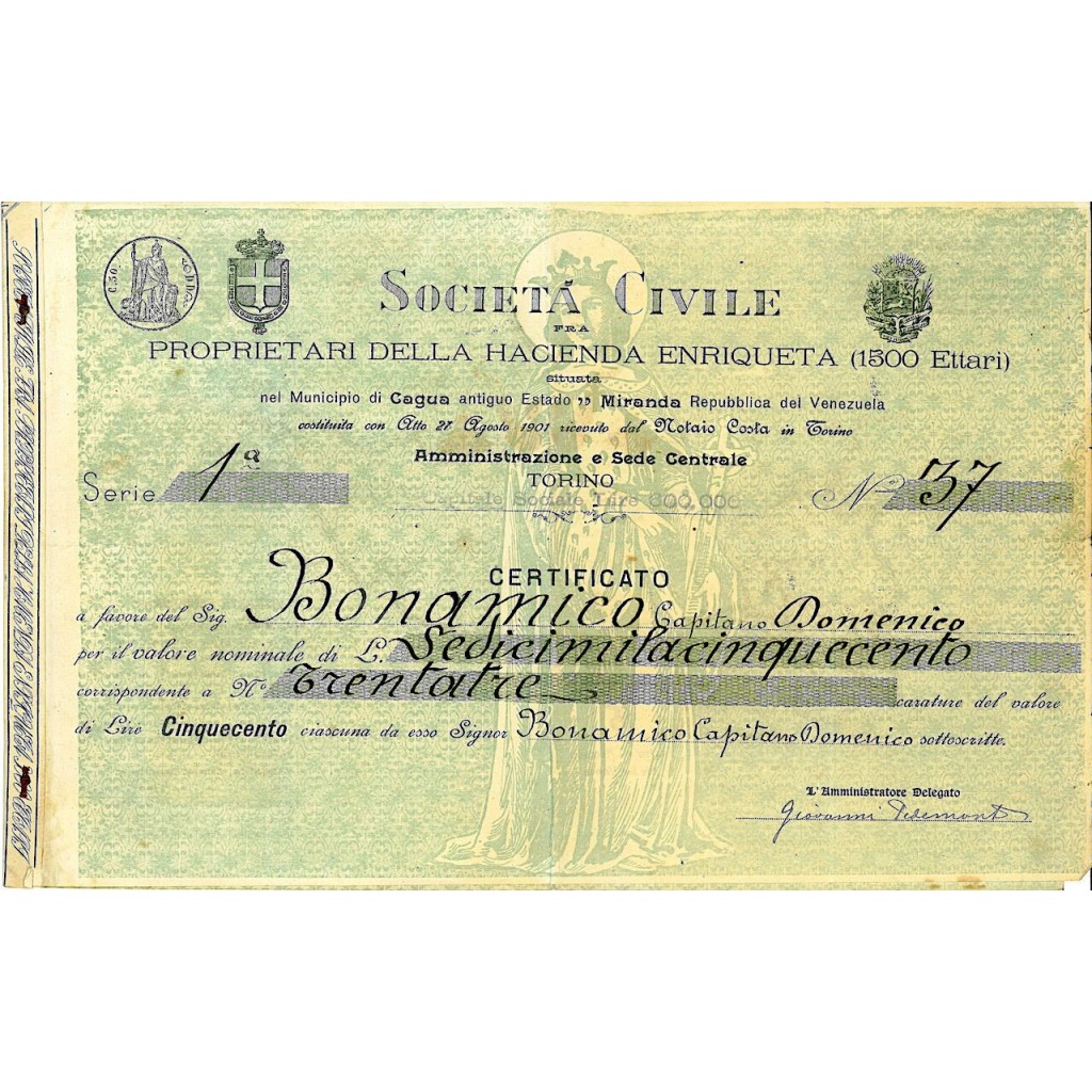 1901 - PROPRIETARI DELLA HACIENDA ENRIQUETA...