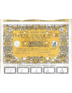 1920 - SOC. AGRICOLA INDUSTRIALE - FECOLERIE ITALIANE...