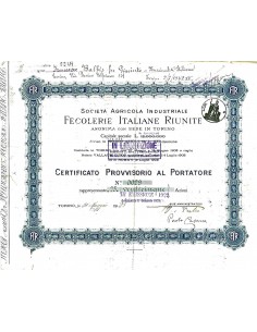 1923 - SOC. AGRICOLA INDUSTRIALE FECOLERIE ITALIANE...
