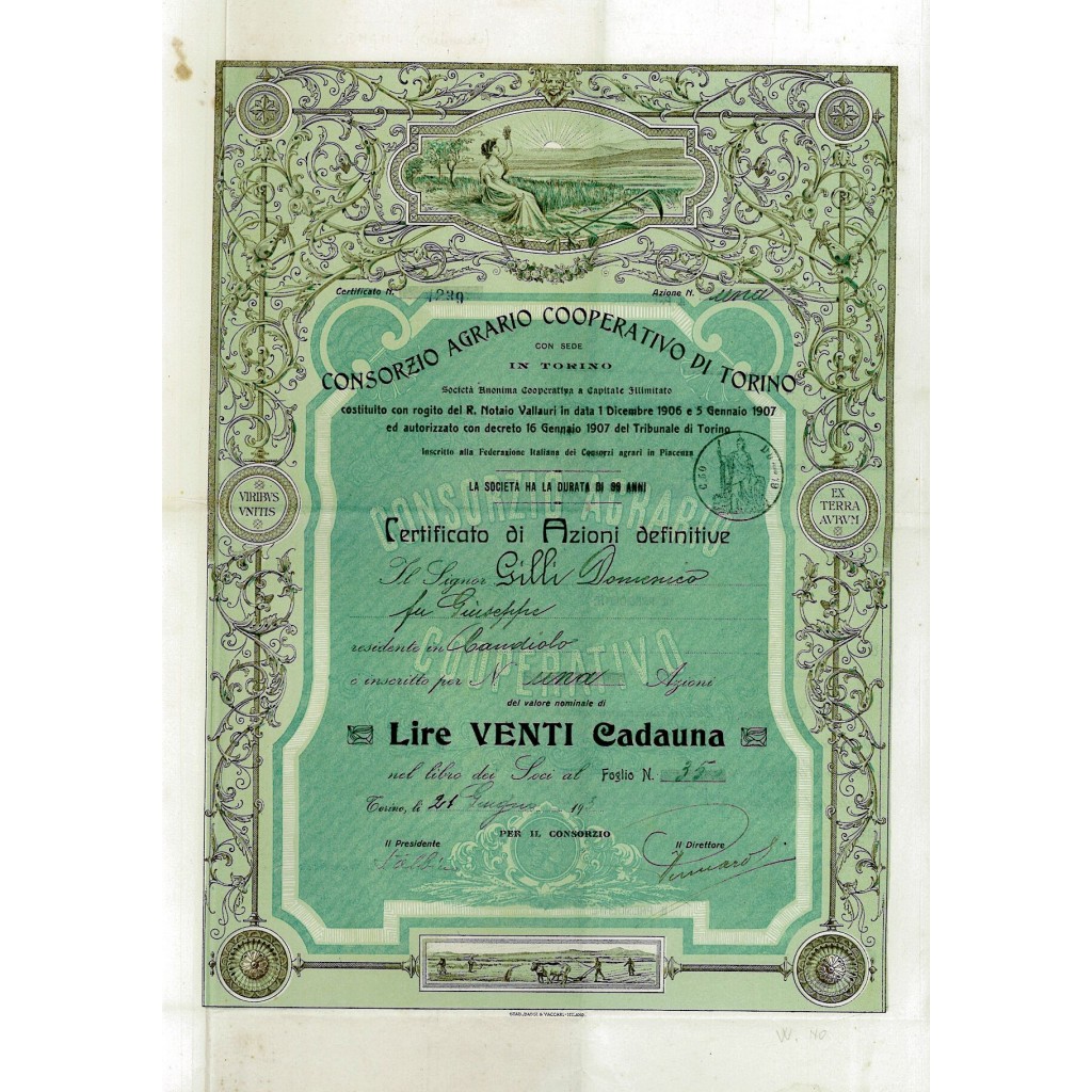 1930 - CONSORZIO AGRARIO COOPERATIVO DI TORINO