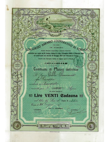 1930 - CONSORZIO AGRARIO COOPERATIVO DI TORINO