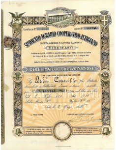 1926 - SINDACATO AGRARIO COOPERATIVO ASTIGIANO