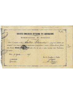 1877 - ENOLOGICA ASTIGIANA IN LIQUIDAZIONE SOC. -...