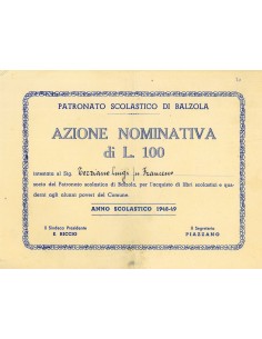 1948 - PATRONATO SCOLASTICO DI BALZOLA