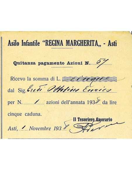1938 - ASILO INFANTILE REGINA MARGHERITA - ASTI