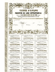 1860 - CITTA' D'ACQUI - PRESTITO DI LIRE SETTANTAMILA