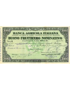 1931 - BANCA AGRICOLA ITALIANA - SARNO