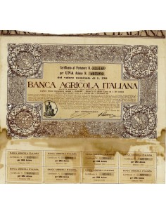 1922 - BANCA AGRICOLA ITALIANA (ILLUSTRATORE ALDO BRUSA)...