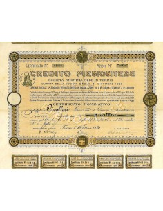 1920 - CREDITO PIEMONTESE (CAP. SOC. L. 3.000.000)