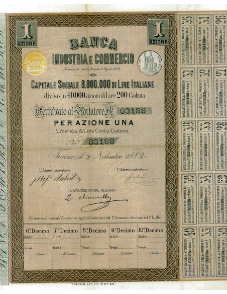 1882 - BANCA INDUSTRIA E COMMERCIO