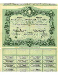 1863 - BANCA DI CREDITO ITALIANO (1 AZIONE DI 250 LIRE) -...