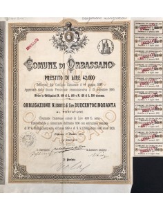 1896 - COMUNE DI ORBASSANO - 1 OBBLIGAZIONE LIRE...