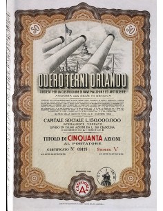 1940 - ODERO TERNI ORLANDO - 50 AZIONI GENOVA