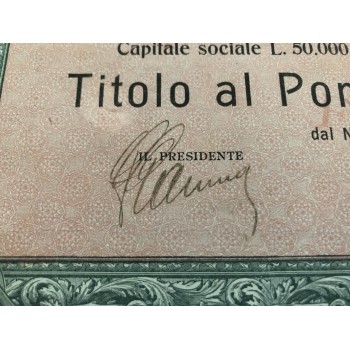 1908 - SOCIETA' ITALIANA PER L'ESPERIMENTO DELL'ORTOELICOTTERO  FUSERI - FOSSANO