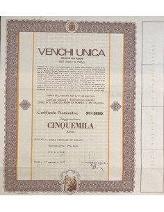 1977 - VENCHI UNICA - 5000 AZIONI - TORINO
