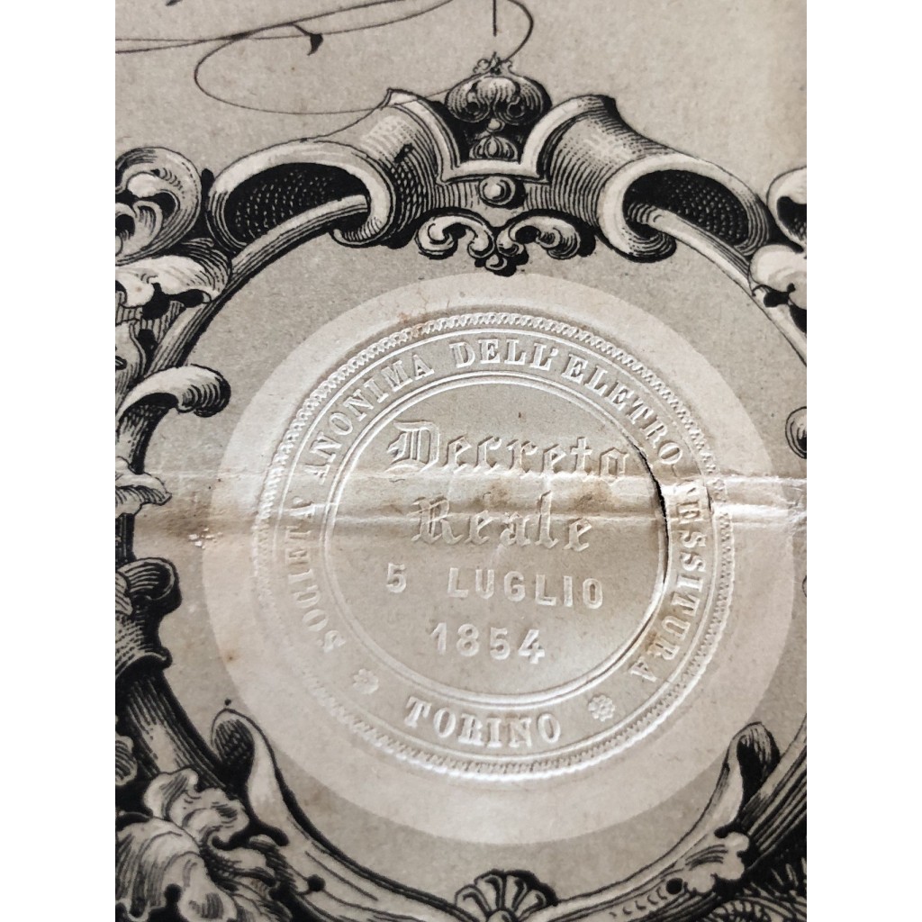 1854 - SOCIETA' ANONIMA DELL'ELETTRO TESSITURA...