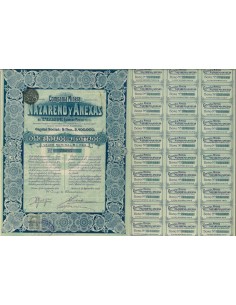 1910 - NAZARENO Y ANEXAS COMPANIA MINERA BONO FUNDADOR AL...