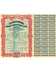 1914 - LA CONCORDIA - COMP. PETROLERA Y URBANIZADORA £ 5