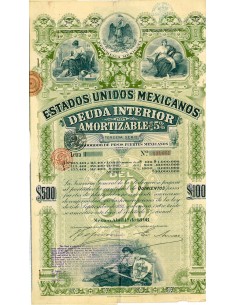 1898 - REPUBLICA MEXICANA 5% ESTADOS UNIDOS MEXICANOS...
