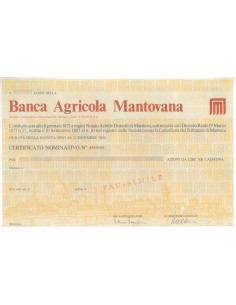 BANCA AGRICOLA MANTOVANA - AZIONI 1871