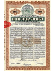 1907 - REPUBLICA MEXICANA - CIUDAD DE PUEBLA DE ZARAGOZA...