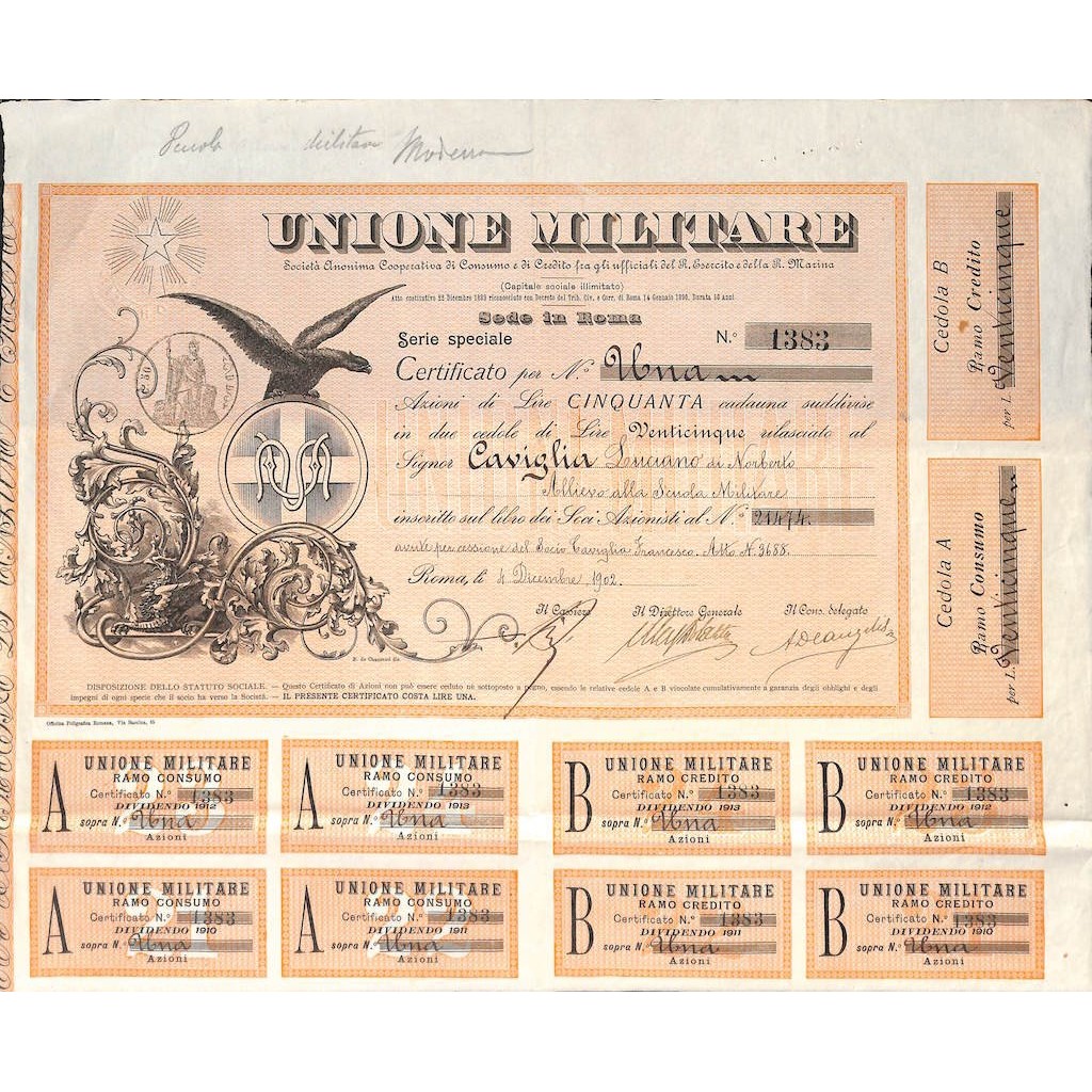 UNIONE MILITARE - UNA AZIONE - ROMA 1902