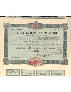 INDUSTRIA BUDELLA ED AFFINI - UNA AZIONE MILANO 1926