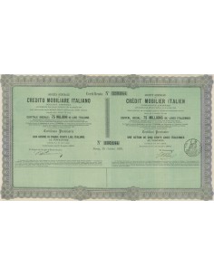 SOC. GENERALE DI CREDITO MOBILIARE ITALIANO 1 AZIONE ROMA 1892