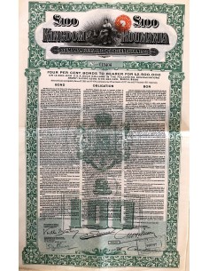 1922 - KINGDOM OF ROUMANIA EXTERNAL LOAN 4%