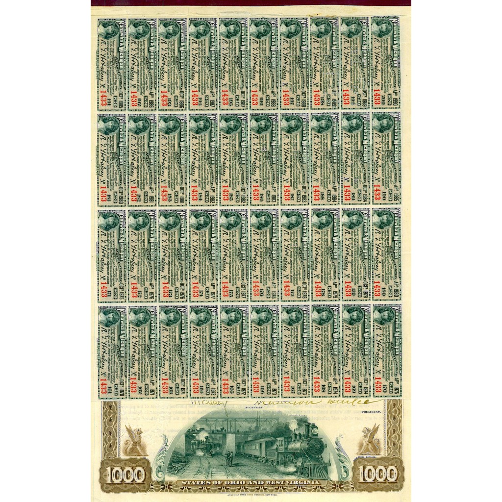 1890 - THE KANAWHA & MICHIGAN RAILWAY COMPANY...