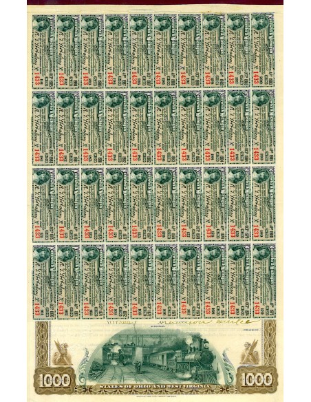 1890 - THE KANAWHA & MICHIGAN RAILWAY COMPANY  $ 1.000