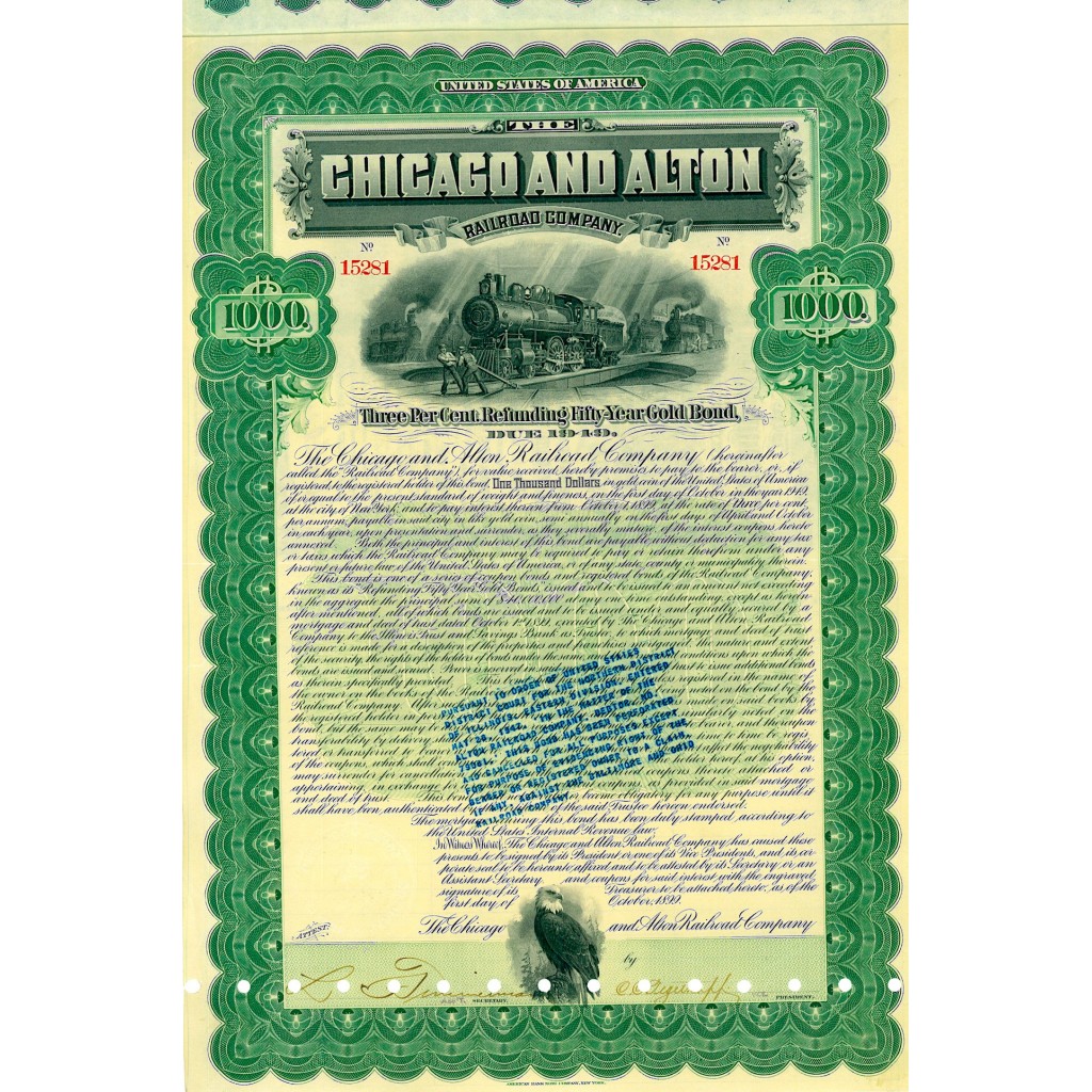 1899 - THE CHICAGO AND ALTON RAILROAD COMPANY $...