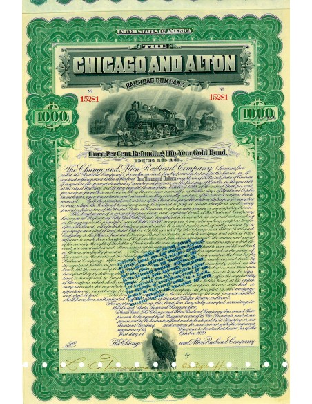 1899 - THE CHICAGO AND ALTON RAILROAD COMPANY $ 1.000