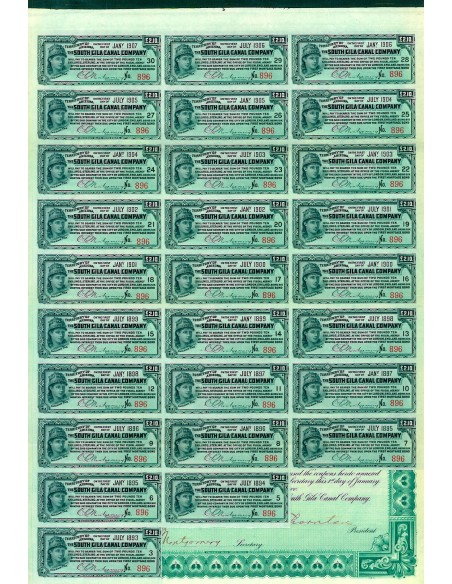 1907 - THE SOUTH GILA CANAL COMPANY  $ 100