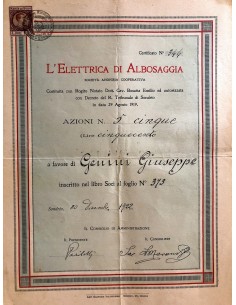 1922 - L'ELETTRICA DI ALBOSAGGIA - SONDRIO