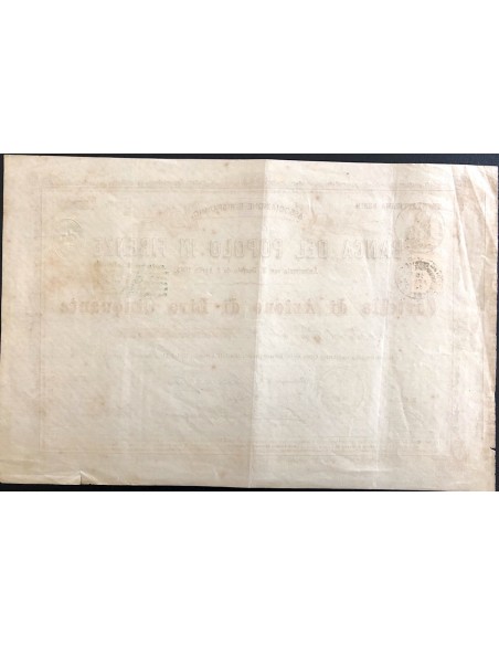 1872 - BANCA DEL POPOLO IN FIRENZE 38° SERIE