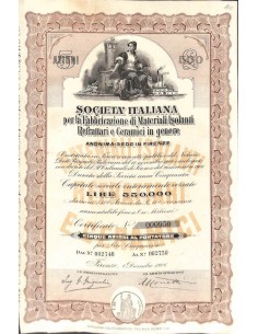 SOC. ITAL. PER LA FABBRICAZIONE DI MATERIALI ISOLANTI... 5 AZIONI FIRENZE 1906