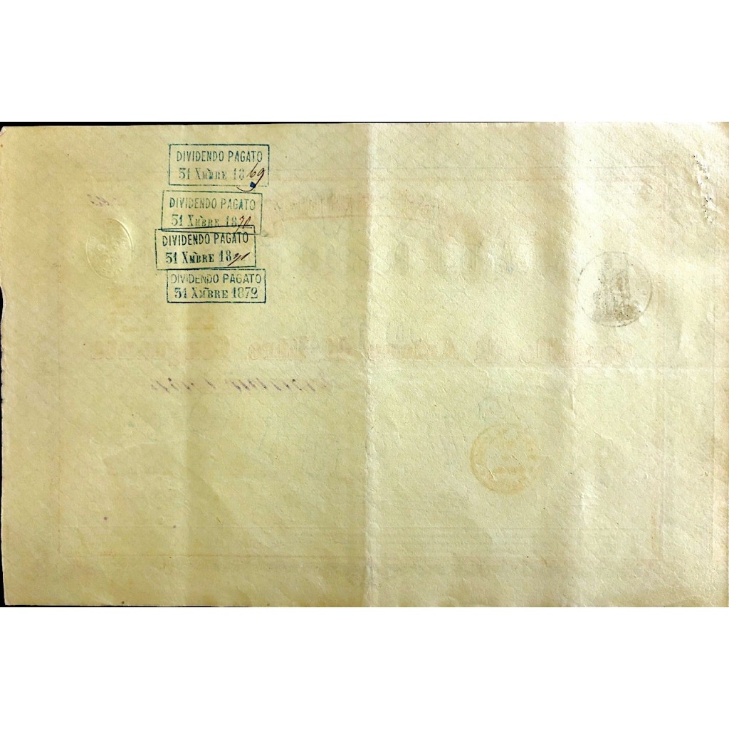 1869 - BANCA DEL POPOLO IN FIRENZE 87° SERIE