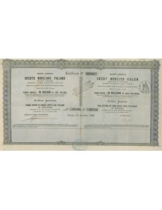 SOC. GENERALE DI CREDITO MOBILIARE ITALIANO 5 AZIONI FIRENZE 1869